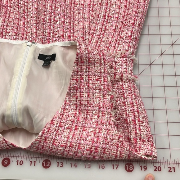 J. Crew Pink Sheath Midi Dress V-Neck Sleeveless - Picture 15 of 16